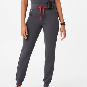 FIGS Zamora High Waisted Jogger Scrub Pants- Gray/Lavender